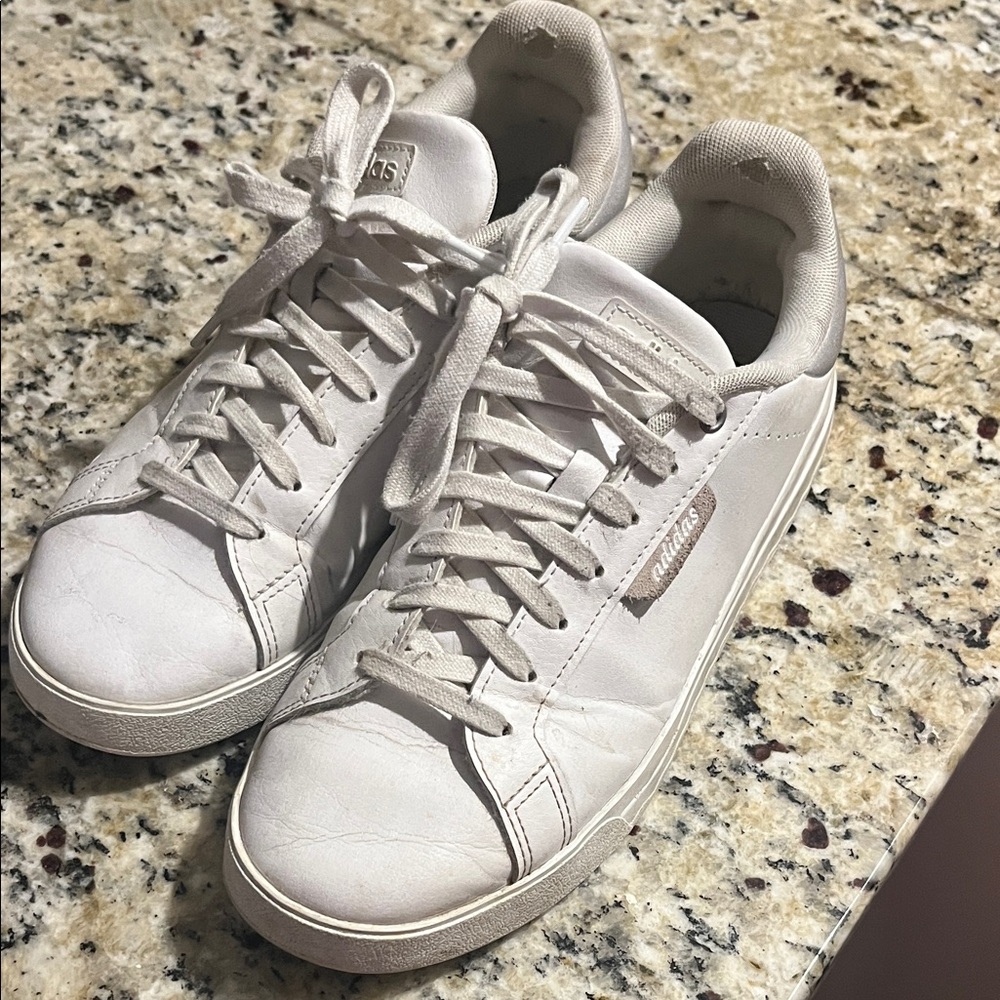 Adidas Classic White Lace-Up Sneakers